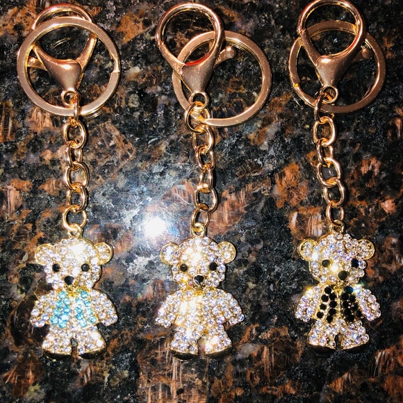 BLINGY TEDDYBEAR BAG CHARMS NEW🧸 - Picture 12 of 16